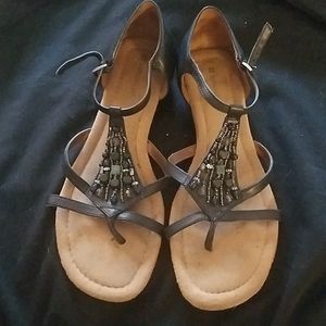 Beaded thong sandals